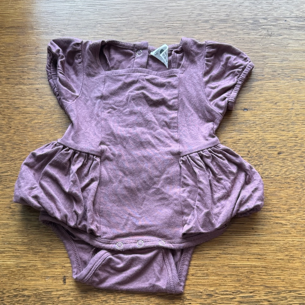 Kate Quinn Purple Romper, 0-3m